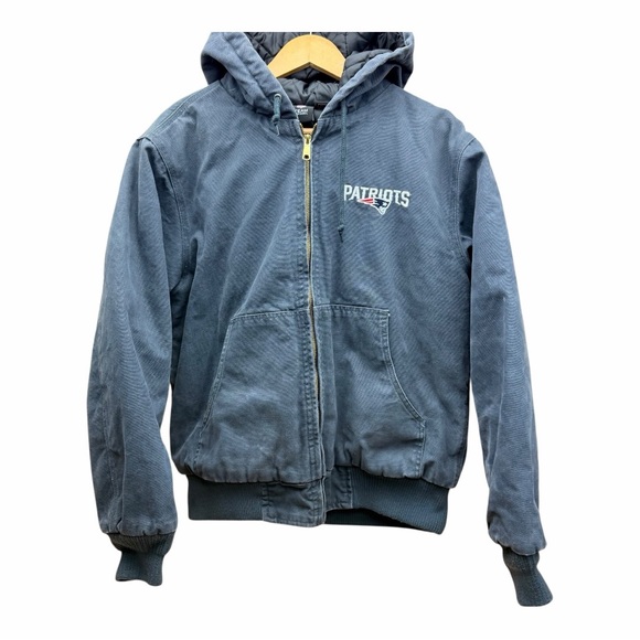 Team Apparel Other - New England Patriots NFL Sz M Team Apparel Quilt Lined Hood canvas Jacket Zip